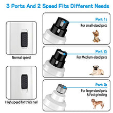 Load image into Gallery viewer, Casfuy Dog Nail Grinder Upgraded - Professional 2-Speed Electric Rechargeable Pet Nail Trimmer Painless Paws Grooming &amp; Smoothing for Small Medium Large Dogs &amp; Cats (White)
