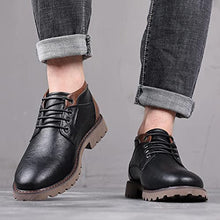 Load image into Gallery viewer, COSIDRAM Mens Fshion Oxfords Casual Dress Shoes Business Office Classic Modern Boots Gentleman Shoes Black 9.5

