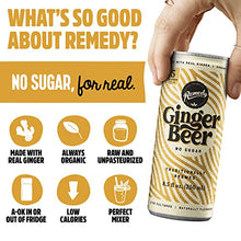 Load image into Gallery viewer, Remedy Ginger Beer - Sugar Free, USDA Organic &amp; Low Calorie Mixer Drink - Non Alcoholic &amp; Made With Real Ginger - 8.5 Fl Oz Can, 12-Pack
