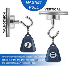 Load image into Gallery viewer, LOVIMAG Neodymium Strong Magnetic Hooks,22Lbs Rare Earth Magnets Heavy Duty with Hook for Refrigerator,Ceiling Magnets for Hanging,Cruise,Curtain and Kitchen etc-25 Pack
