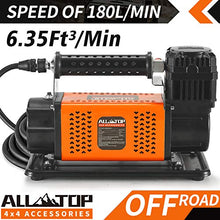 Load image into Gallery viewer, ALL-TOP Air Compressor Kit, 12V Portable Inflator 6.35CFM, Offroad Air Compressor for Truck Tires,Air Pump for Car Tire, Heavy Duty Air Compressor Max 150PSI for Jeep SUV 4x4 Vehicle RV Tire
