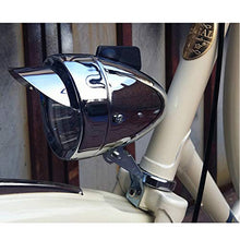 Load image into Gallery viewer, GOODKSSOP Metal Chrome Silver Shell Bright Classical Cool Bicycle Headlight Retro Vintage Bike LED Light Night Riding Safety Front Fog Head Lamp Headlamp
