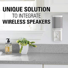 Load image into Gallery viewer, Sanus Outlet Shelf - Holds Any Device Up To 10lbs &amp; Installs In Seconds - Includes Standard &amp; Decora Style Outlet Covers &amp; Integrated Cable Management Channel - Works For Sonos &amp; Smart Home Speakers
