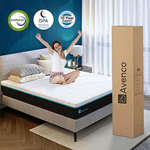 Load image into Gallery viewer, Twin Mattress, Avenco Twin Memory Foam Mattress in a Box, 10 Inch Twin Bed Mattress Gel-infused with Removable Plush Cover, Ultimate Comfort &amp; Supportive CertiPUR-US &amp; ISPA Certified
