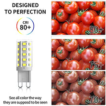 Load image into Gallery viewer, G9 Led Bulb 4W Bi Pin Base(40W Halogen Equivalent) 6000K Daylight White 360° Beam Angle,400 LM Non-dimmable for Home Lighting,5 Pack
