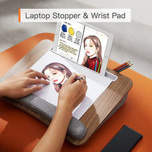 Load image into Gallery viewer, HUANUO Lap Laptop Desk - Portable Lap Desk with Pillow Cushion, Fits up to 15.6 inch Laptop, with Anti-Slip Strip &amp; Storage Function for Home Office Students Use as Computer Laptop Stand, Book Tablet
