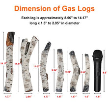 Load image into Gallery viewer, Utheer Gas Fireplace Logs, White Birch Fireplace Logs 6-Piece Small Size, Ceramic Wood Gas Fireplace Logs for Gas Fireplace, Fire Pit, Gas Inserts, Ventless &amp; Vent Free, Indoor, Outdoor
