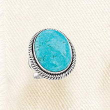 Load image into Gallery viewer, Ross-Simons Turquoise Ring in Sterling Silver. Size 7
