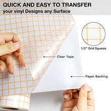 Load image into Gallery viewer, Transfer Tape for Vinyl - 12” x 70 FT w/Orange Alignment Grid for Adhesive Vinyl - Medium Tack Vinyl Transfer Tape for Silhouette Cameo, Cricut for Decals,Signs, Windows and Stickers
