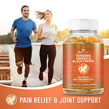 Load image into Gallery viewer, Turmeric Curcumin Gummies with Ginger &amp; Black Pepper Extract, Joint Support and Pain Relief. Anti-Inflammatory, Chews for Adults &amp; Kids, 60 Chewable Gummy Vitamins
