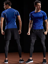 Load image into Gallery viewer, Neleus Men's 3 Pack Compression Baselayer Athletic Workout T Shirts,5022,Black,Grey,Red,3XL
