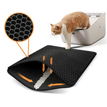 Load image into Gallery viewer, Polarduck Cat Litter Mat, 20" X 16", Cat Litter Trapping Mat, Honeycomb Double Layer Design, Urine and Water Proof Material, Scatter Control, Special Side Handles Design Easier to Clean,Washable
