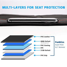 Load image into Gallery viewer, Funbliss Extra Large Booster Chair Protector Cover，Dining Chair Seat Cover for Booster Seat，Non-Slip PVC Backing， Upgrade 600D Waterproof Material ，Easy to Wipe Clean(Black+Grey）
