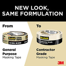Load image into Gallery viewer, Scotch Contractor Grade Masking Tape, 0.94 inches by 60.1 yards (360 yards total), 2020, 6 Rolls
