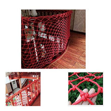 Load image into Gallery viewer, Child Safety Railing Net Protection Net, Red Decorative Net Isolation Pet Net Cat Net Bird Rope Net Indoor and Outdoor Stairs Balcony Or Terrace Can Be Customized (mesh 6cm / Rope Thickness 6mm)
