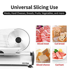 Load image into Gallery viewer, Meat Slicer Electric Deli Food Slicer with Child Lock Protection, Removable 7.5’’ Stainless Steel Blade and Food Carriage, Adjustable Thickness Food Slicer Machine for Meat, Cheese, Bread(150W)
