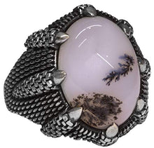 Load image into Gallery viewer, Falcon Jewelry Men's Sterling Silver Ring, Real Natural Yemeni Agate Gemstone Stone Will be Similar, Free Express SHİPPİNG, Solid Sterling Silver Men Ring
