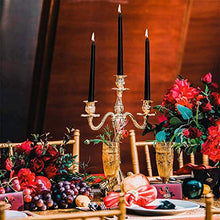 Load image into Gallery viewer, Tonsooze Black Taper Candles, 14 pcs Unscented Candles, 10 inch High, 3/4 inch Thick - 7.5 Hours Burning
