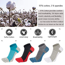 Load image into Gallery viewer, VWELL Toe Socks for Men Women Ankle Cotton Five Fingers Socks Low Cut Athletic Running Socks 4 Pairs Size 8-11
