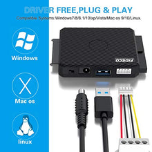 Load image into Gallery viewer, FIDECO SATA/IDE to USB 3.0 Adapter, Hard Drive Adapter Cable Converter for Universal 2.5/3.5 Inch SATA and IDE HDD, 2.5 Inch SSD, 5.25-Inch DVD-ROM/CD-ROM/CD-RW/DVD-RW/DVD+RW, Support Up to 16TB
