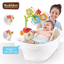 Load image into Gallery viewer, Yookidoo Baby Bath Mobile - Spinning Flowers and Swiveling Fountain for Newborn and Toddler Bath Time Sensory Development (Tub Not Included) - Attaches to Any Size Tub Wall - 0-2 yrs.

