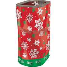 Load image into Gallery viewer, Christmas Red Snowflake Fling Bin | Party Supply

