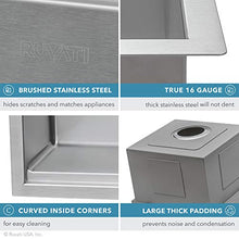 Load image into Gallery viewer, Ruvati 27-inch Apron-front Workstation Farmhouse Kitchen Sink 16 Gauge Stainless Steel Single Bowl - RVH9050
