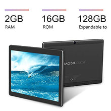 Load image into Gallery viewer, Dragon Touch K10 Tablet, 10 inch Android Tablet with 16 GB Quad Core Processor, 1280x800 IPS HD Display, Micro HDMI, GPS, FM, 5G WiFi, Black Metal Body
