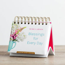 Load image into Gallery viewer, DaySpring Flip Calendar - Susie Larson - Blessings for Every Day, White - 49911
