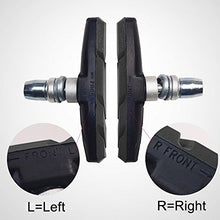 Load image into Gallery viewer, Bike Brake Pads Set, Alritz 3 Pairs Road Mountain Bicycle V-Brake Blocks Shoes with Hex Nut and Shims, No Noise No Skid, 70mm, for Front and Back Wheel
