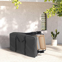 Load image into Gallery viewer, Explore Land Heavy Duty Chair Storage Bag for Folding Longue Chair, Zero Gravity Chair, Light Weight Transport Chair, Folding Rollator Walker (Black)
