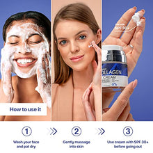 Load image into Gallery viewer, Collagen Cream - Anti Aging Moisturizer for Face and Neck with Hyaluronic Acid Retinol and Vitamin E - For All Skin Types - Made in USA
