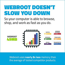 Load image into Gallery viewer, Webroot Antivirus Software 2022 | Protection against Computer Virus, Malware, Phishing and more | 3-Device | 2-Year Subscription | Download
