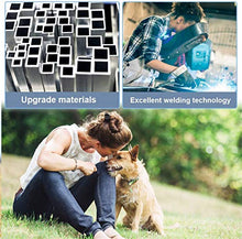 Load image into Gallery viewer, N/D Pet Fence for Medium and Large Dogs — 6 pet cage Plates, pet Fence, Square Pole, Foldable pet Fence, Gauge Ring, Training Ring, pet Supplies for Indoor/Outdoor kennels
