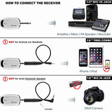 Load image into Gallery viewer, Wireless Headset Lavalier Microphone System -Alvoxcon Dual Wireless Lapel Mic for iPhone, DSLR Camera, PA Speaker, YouTube, Podcast, Video Recording, Conference, Vlogging, Church, Interview, Teaching
