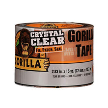Load image into Gallery viewer, Gorilla Crystal Clear Repair Duct Tape Tough &amp; Wide, 2.88" x 15 yd, Clear, (Pack of 1)
