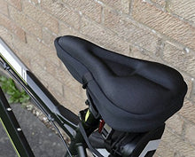 Load image into Gallery viewer, Zacro Gel Bike Seat Cover- BS031 Extra Soft Gel Bicycle Seat - Bike Saddle Cushion with Water&amp;Dust Resistant Cover (Black)
