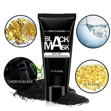 Load image into Gallery viewer, SAFAE Blackhead Remover Mask, Blackhead Peel Off Mask, Acne and Oil Control, Black Peel Off Mask with Brush, Black Mask Deep Cleansing Facial Mask for Face Nose

