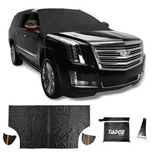 Load image into Gallery viewer, Tadge Goods XL Magnetic Ice Shield Snow Cover for Windshield – Smart Frost Guard Winter Protector Fits Car, Truck, SUV, Van - Free Bonus Ice Scraper &amp; Travel Pouch
