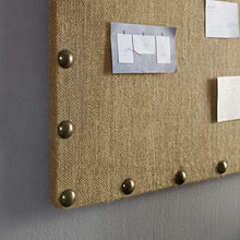 Load image into Gallery viewer, Linon Burlap, Medium Nailhead Corkboard
