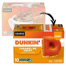 Load image into Gallery viewer, Dunkin' Coffee Keurig K-Cup Pods, Caramel Me Crazy, 10 Count (Pack of 1) - Packaging May Vary
