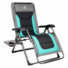 Load image into Gallery viewer, EVER ADVANCED Oversize XL Zero Gravity Recliner Padded Patio Lounger Chair with Adjustable Headrest Support 350lbs, Green
