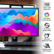 Load image into Gallery viewer, Sceptre 24" Professional Thin 75Hz 1080p LED Monitor 2x HDMI VGA Build-in Speakers, Machine Black (E248W-19203R Series)
