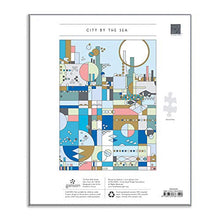 Load image into Gallery viewer, Frank Lloyd Wright City by The Sea Jigsaw Puzzle, 1,000 Pieces, 27” x 20” – Art Puzzle Featuring Wright’s Stunning Illustrations with Foil Accents, Thick, Sturdy Pieces, Challenging Family Activity
