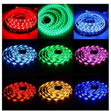 Load image into Gallery viewer, LED Strip Lights,16.4ft Waterproof RGB SMD5050 LED Strips with 44 Key IR Remote Control, Color Changing Tape Light with 12V Power Supply for Room, Bedroom, TV, Kitchen, Desk
