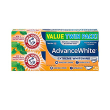 Load image into Gallery viewer, ARM &amp; HAMMER Advanced White Extreme Whitening Toothpaste, TWIN PACK (Contains Two 6oz Tubes) -Clean Mint- Fluoride Toothpaste
