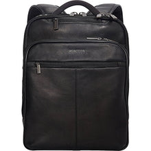 Load image into Gallery viewer, Kenneth Cole Reaction Manhattan Commuter Slim Backpack 16" Laptop Computer &amp; Tablet Travel, Business, Work, School Bookbag, Black, Colombian Leather
