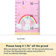 Load image into Gallery viewer, Sylfairy Growth Chart, Kids Wall Ruler Removable Height Measure Chart for Boys Girls Growth Ruler Unicorn Wall Room Decoration 79" x 7.9"（Pink Unicorn)
