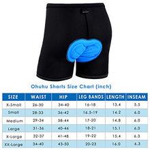 Load image into Gallery viewer, Ohuhu Padded Bike Shorts for Mens 3D Padded Cycling Bicycle Underwear Black
