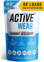 Load image into Gallery viewer, Active Wear Laundry Detergent &amp; Soak - Formulated for Sweat and Workout Clothes - Natural Performance Concentrate Enzyme Booster Deodorizer - Powder Wash for Activewear Gym Apparel (90 Loads)
